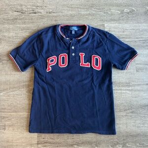 Polo Ralph Lauren Navy Blue Polo Shirt with Red Accents
